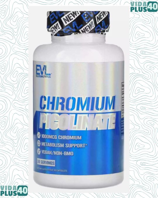 EVLution Nutrition Chromium Picolinate 30 Vegan Capsules for Metabolism Support
