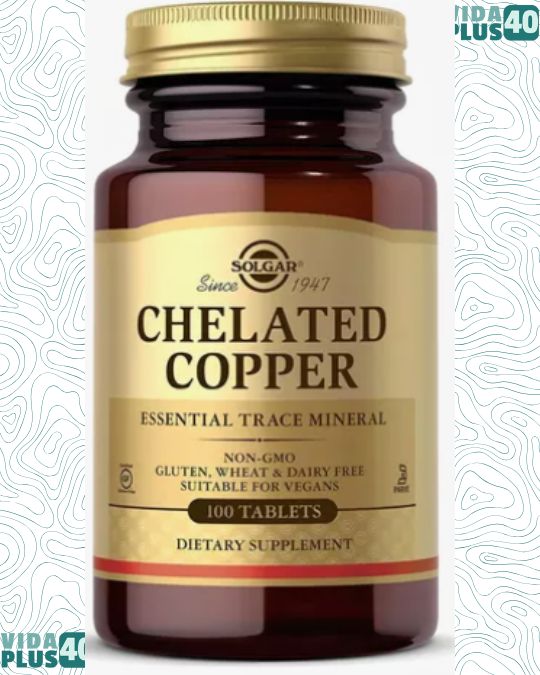Solgar Chelated Copper Cobre Quelado 100tabs Sabor Neutro